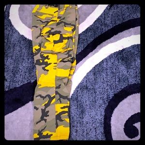 Yellow/Black Real Army Fatigue Pants